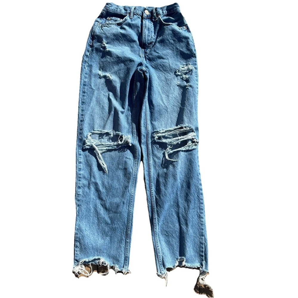 BDG Urban Outfitters High Rise Baggy Straight Leg Jeans Women's Size 26x30 Blue